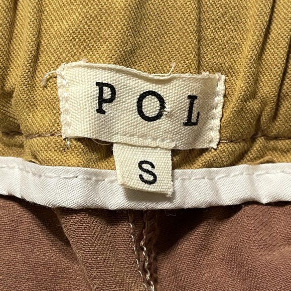 POL Women's Pants Sz S Rust/ Gold Patches Grommet Detail Boho Unique Baggy - Picture 10 of 13